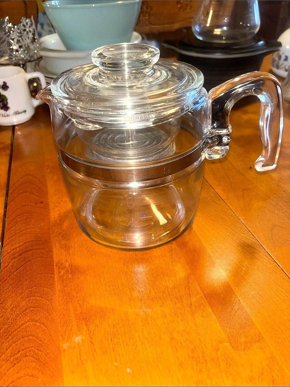 Pyrex Flameware 6-Cup Glass Coffee Percolator Clear